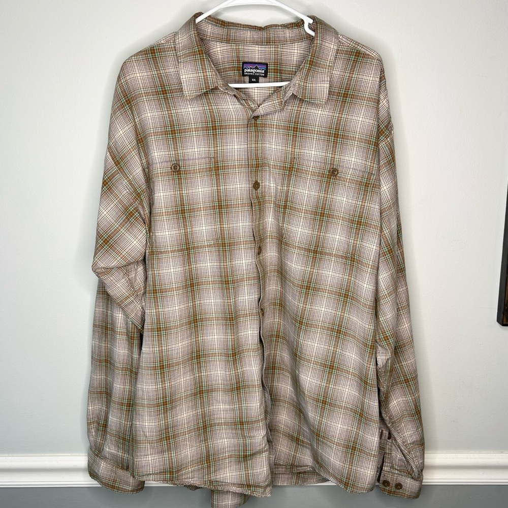 Patagonia Plaid Button Down Organic Cotton Shirt